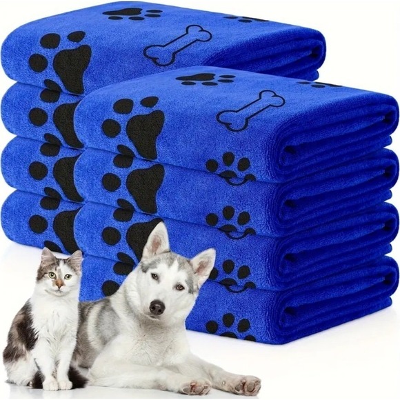 Super Absorbent Microfiber Pet Quick Drying Towels 24"x40" Pet Supplies 2pk - Picture 4 of 9
